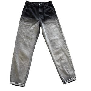 Nasty Gal Womens Bleach Fade Barrel Leg Jeans 2 Casual High Rise Organic Cotton